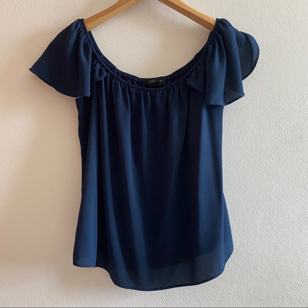 Off The Shoulder Blue Top